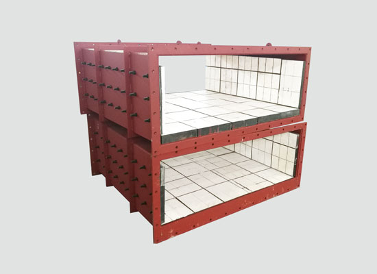 立磨進料溜槽_入磨溜槽耐磨陶瓷襯板