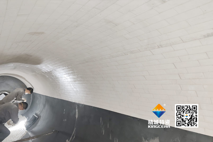 球磨機陶瓷襯板安裝