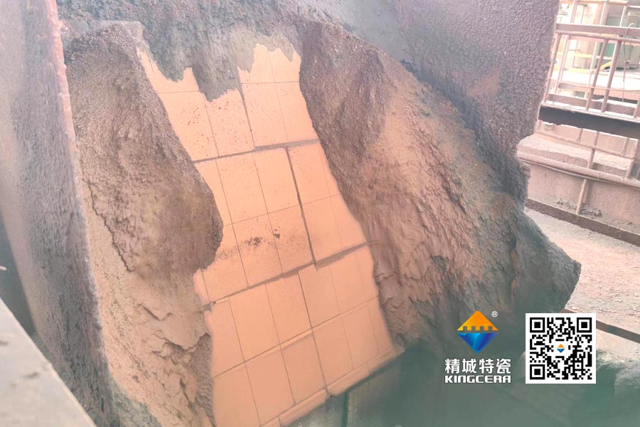 港口料倉料斗采用三合一陶瓷襯板